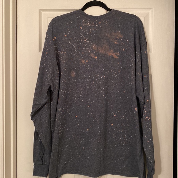 Gildan Pig Tie-dye Gray Pink long sleeve T Shirt HANGING WITH MY PIGGIES NWT! - Picture 7 of 8